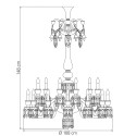 Люстра на 24 свечей (длинный) 148 x 108см коллекции Zenith Flou бренда Baccarat