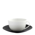 Чашка чайная с блюдцем 200мл коллекции Bulle Sable Noir бренда Bernardaud