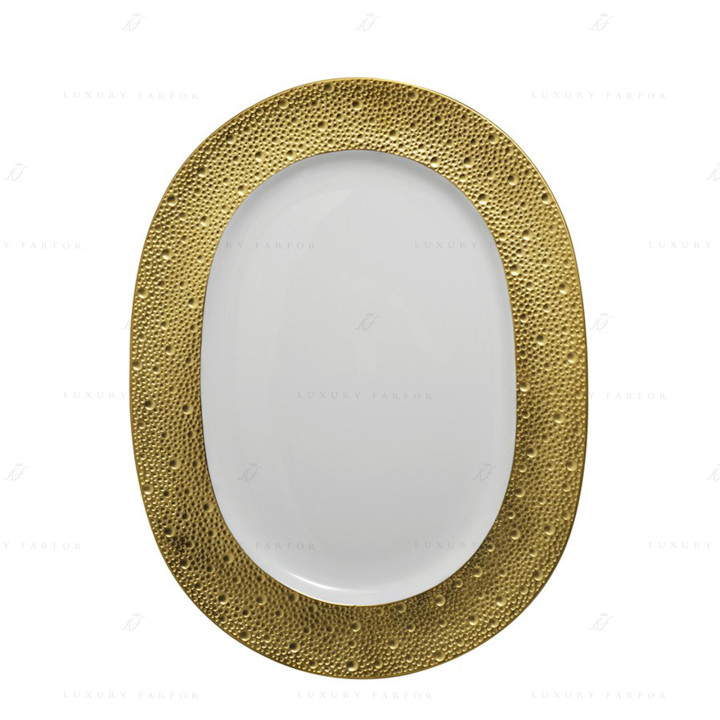 Блюдо овальное 43см коллекции Ecume Or бренда Bernardaud