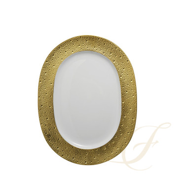 Блюдо овальное 30см коллекции Ecume Or бренда Bernardaud