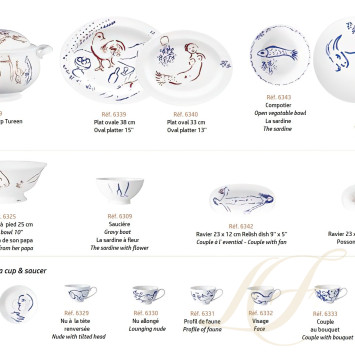 Набор из 69 предметов коллекции Pour ida - Marc Chagall (Лимитированная серия на 255 пред.) бренда Bernardaud