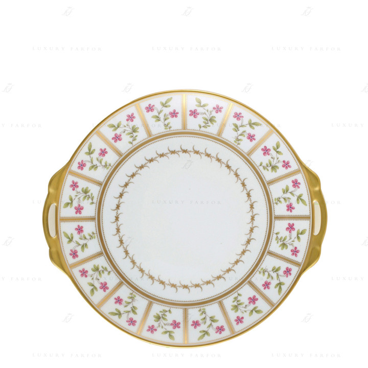 Блюдо для пирога с ручками 27см коллекции Roseraie бренда Bernardaud