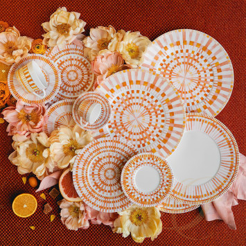 Чашка чайная с блюдцем 150мл коллекции Terra Rosa бренда Bernardaud