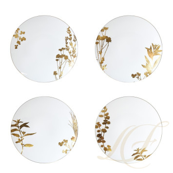 Тарелка главная 27см, 4шт. коллекции Vegetal Or бренда Bernardaud