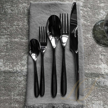 Набор столовых приборов на 6 персон, 24 предметов  коллекции Concorde Variations - медный + L'Ame - черный 
