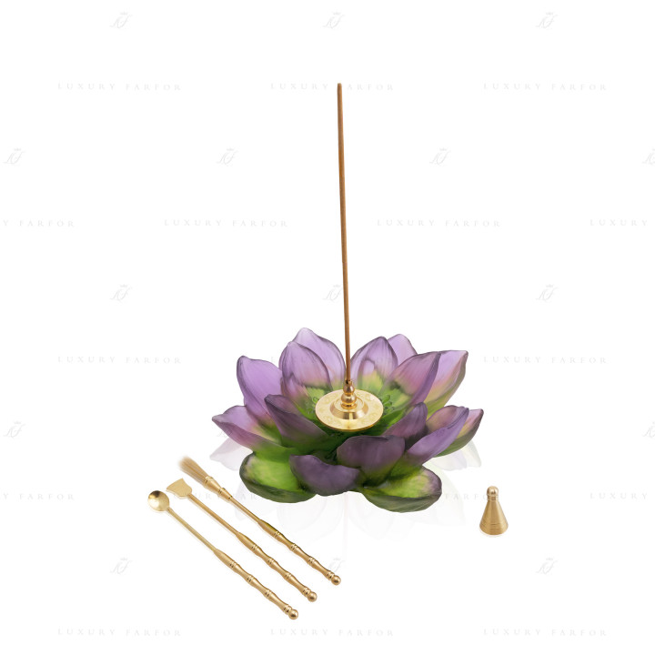 Курильница 19,5см коллекции Jardin de Lotus бренда Daum