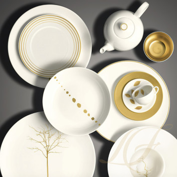 Тарелка 21см коллекции Golden Pearls бренда Dibbern