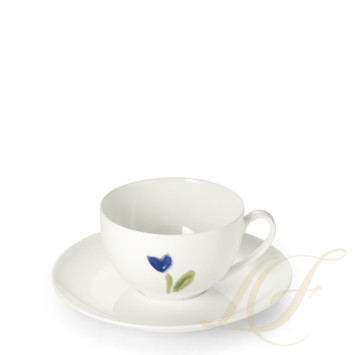 Чашка кофейная с блюдцем 0,25л коллекции Impression - Blau бренда Dibbern