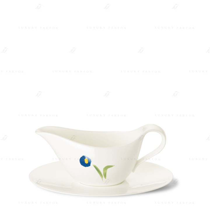 Соусник с подставкой 0,45л коллекции Impression - Blau бренда Dibbern