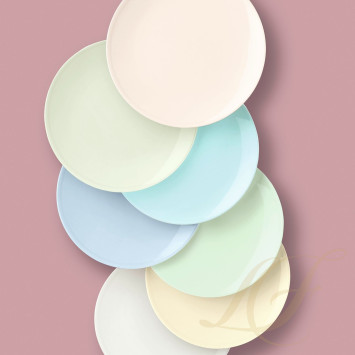 Тарелка 24см коллекции Pastell - Khaki бренда Dibbern