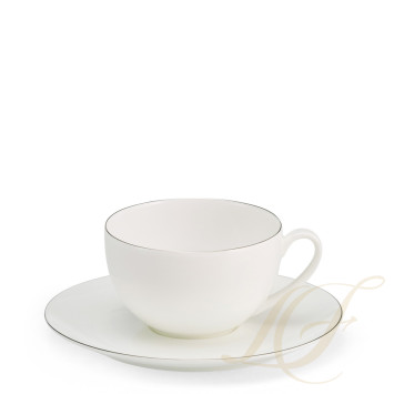 Чашка Café au lait с блюдцем 0,32л коллекции Platin Line бренда Dibbern