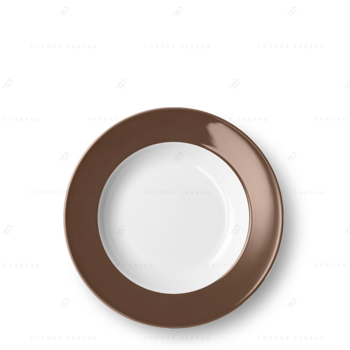Тарелка глубокая 23см коллекции Solid Color - Chocolate бренда Dibbern