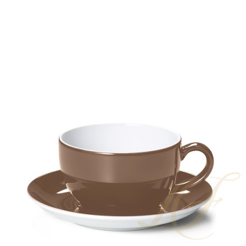 Чашка кофейная с блюдцем 0,25л коллекции Solid Color - Chocolate бренда Dibbern