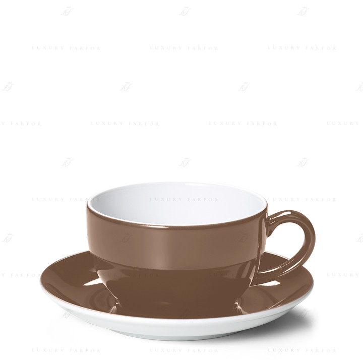 Чашка кофейная с блюдцем 0,25л коллекции Solid Color - Chocolate бренда Dibbern