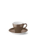 Чашка эспрессо с блюдцем 0,09л коллекции Solid Color - Chocolate бренда Dibbern