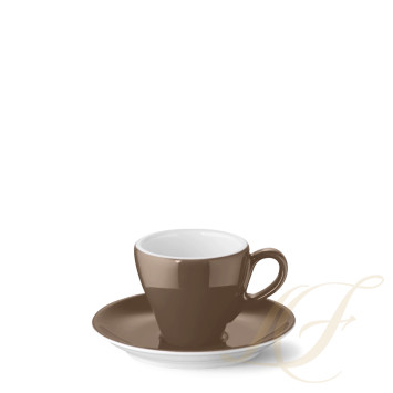 Чашка эспрессо с блюдцем 0,09л коллекции Solid Color - Chocolate бренда Dibbern