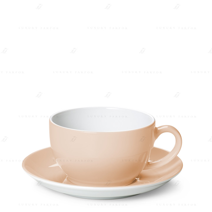 Чашка кофейная с блюдцем 0,25л коллекции Solid Color - Peach бренда Dibbern