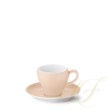 Чашка эспрессо с блюдцем 0,09л коллекции Solid Color - Peach бренда Dibbern