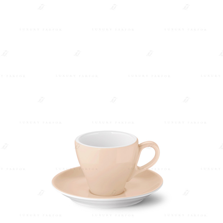 Чашка эспрессо с блюдцем 0,09л коллекции Solid Color - Peach бренда Dibbern