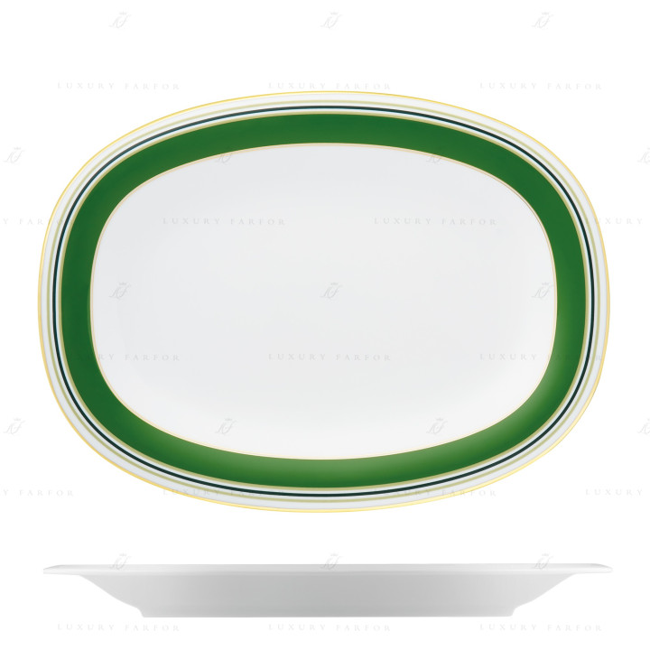 Блюдо овальное 38см коллекции Fluen Heritage Green бренда Fürstenberg
