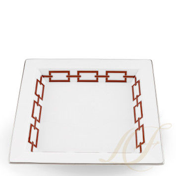 Чаша квадратная 24,5см коллекции Catene Scarlatto бренда Richard Ginori