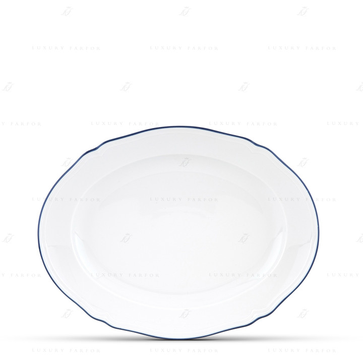 Блюдо овальное 34см коллекции Corona Blue Cobalto бренда Richard Ginori