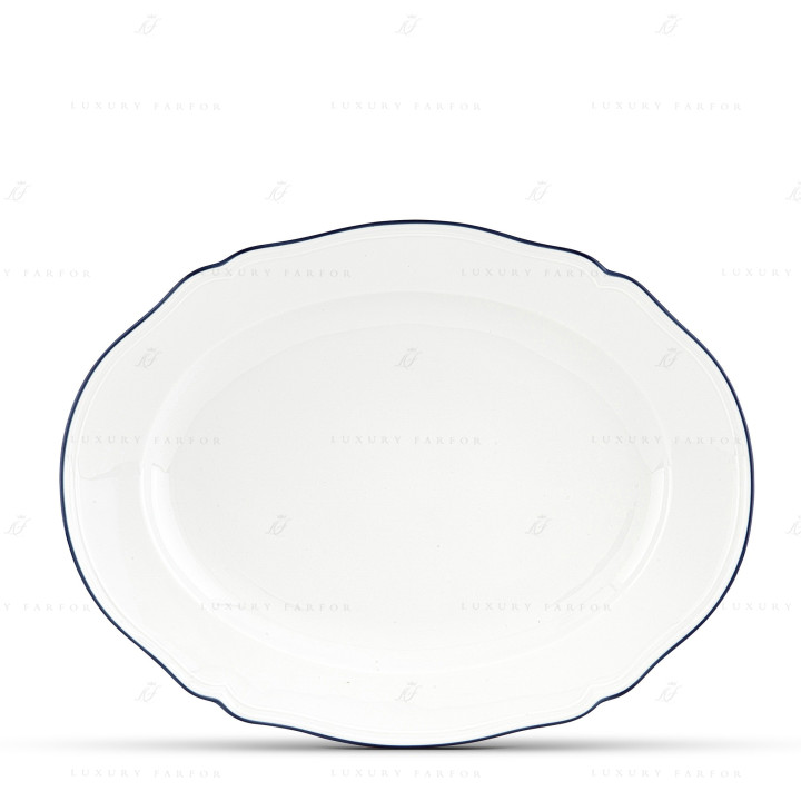 Блюдо овальное 38,5см коллекции Corona Blue Cobalto бренда Richard Ginori