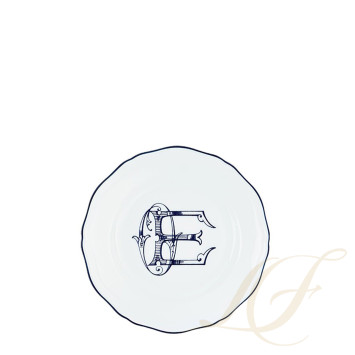 Тарелка десертная 17см коллекции Corona Monogram Blue Cobalto бренда Richard Ginori
