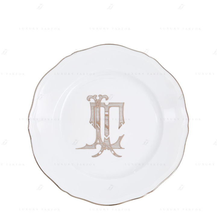 Тарелка подстановочная 31см коллекции Corona Monogram Platino бренда Richard Ginori