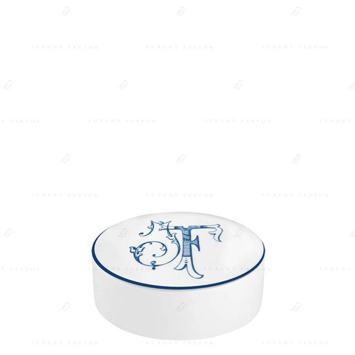 Шкатулка 13,2см коллекции Corona Monogram Blue Cobalto бренда Richard Ginori