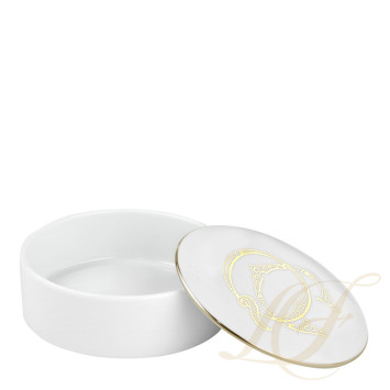 Шкатулка 13,2см коллекции Corona Monogram Oro Brillante бренда Richard Ginori