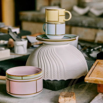 Чашка эспрессо с блюдцем 0,08л, 2шт.  коллекции Diva Celeste бренда Richard Ginori