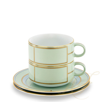 Чашка чайная с блюдцем 0,24л, 2шт.  коллекции Diva Verde бренда Richard Ginori