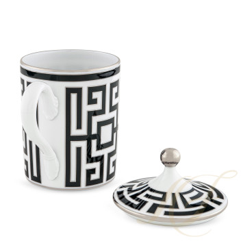 Кружка с крышкой 0,37л коллекции Labirinto Nero бренда Richard Ginori