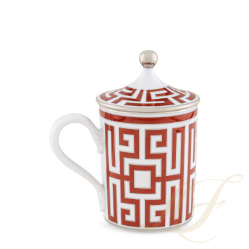 Кружка с крышкой 0,37л коллекции Labirinto Scarlatto бренда Richard Ginori