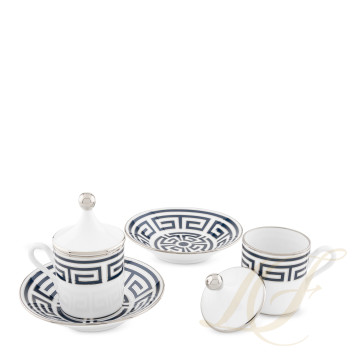 Чашка эспрессо с блюдцем и крышкой 0,08л, 2шт.  коллекции Labirinto Zaffiro бренда Richard Ginori