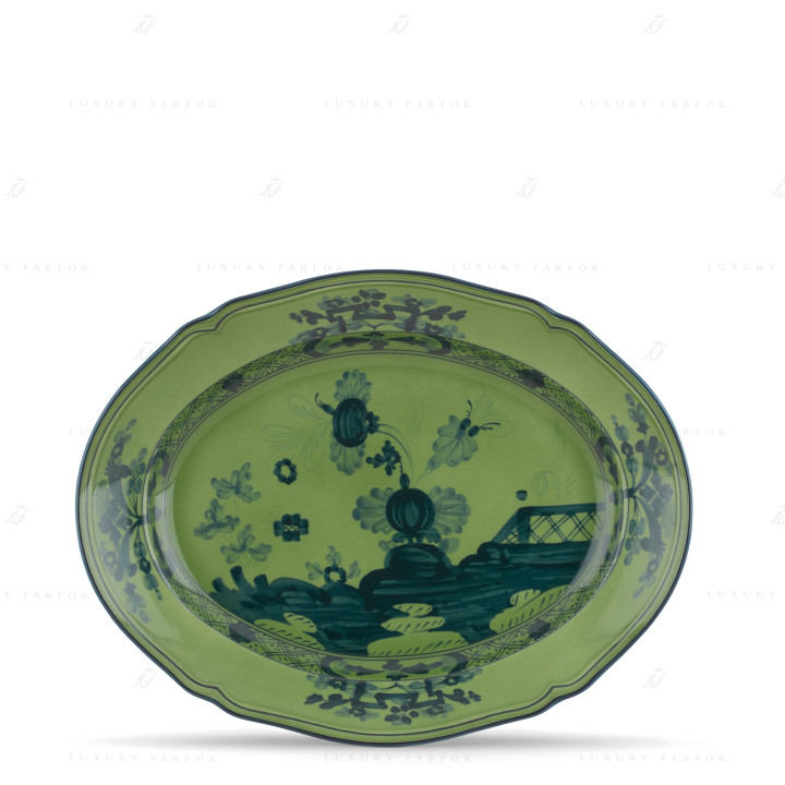 Блюдо овальное 34см коллекции Oriente Italiano Malachite бренда Richard Ginori