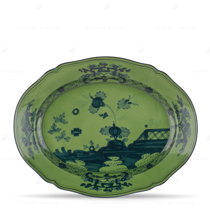 Блюдо овальное 38,5см коллекции Oriente Italiano Malachite бренда Richard Ginori