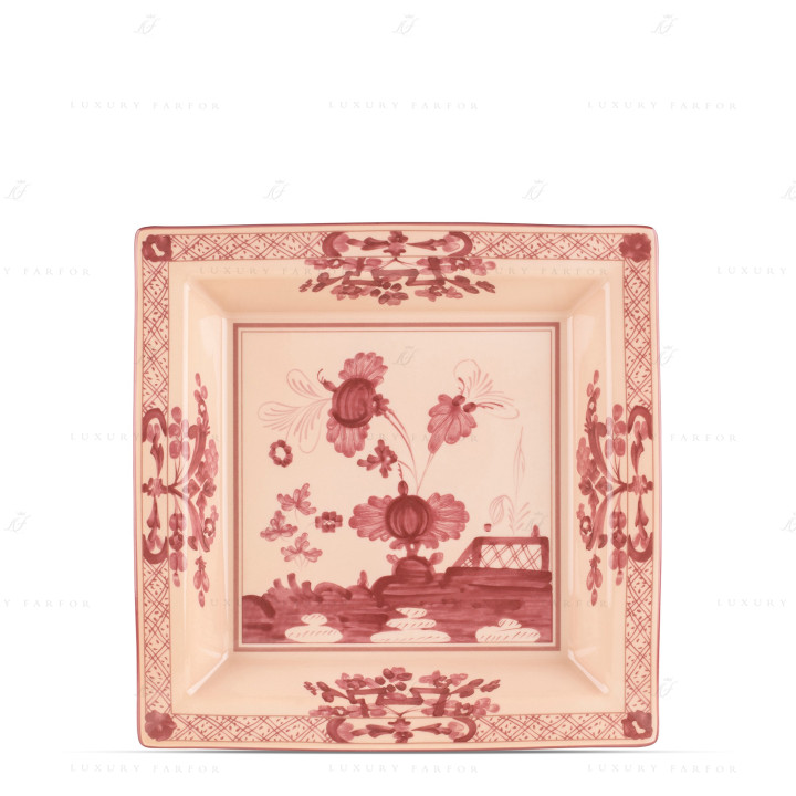 Чаша квадратная 24,5см коллекции Oriente Italiano Vermiglio бренда Richard Ginori