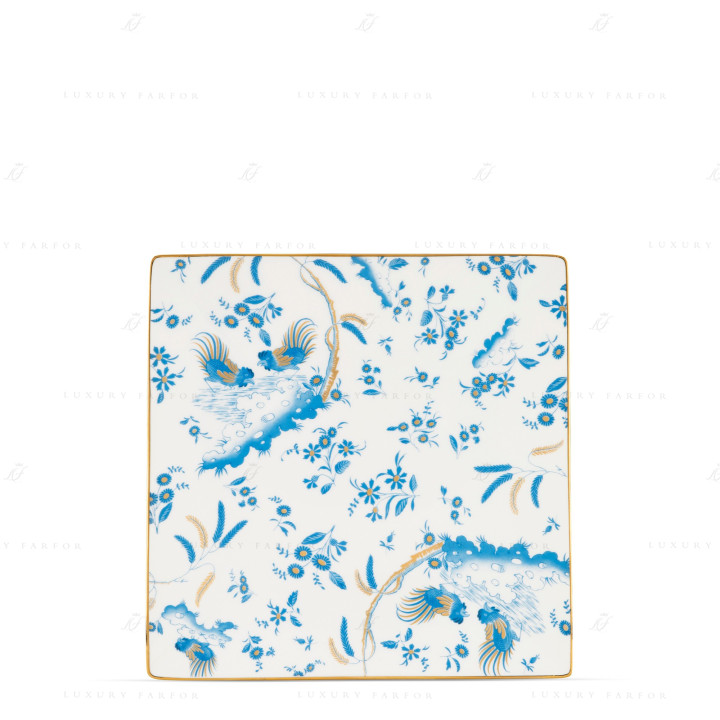 Чаша квадратная 21см коллекции Oro Di Doccia Turchese бренда Richard Ginori