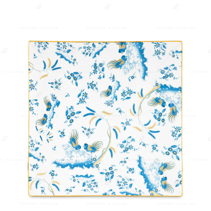 Чаша квадратная 30,5см коллекции Oro Di Doccia Turchese бренда Richard Ginori