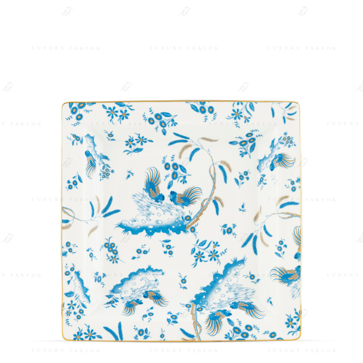 Чаша квадратная 24,5см коллекции Oro Di Doccia Turchese бренда Richard Ginori