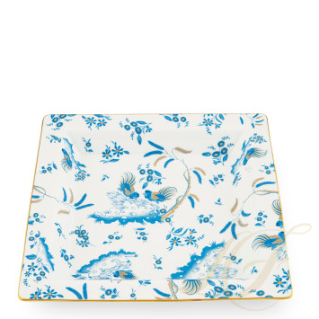 Чаша квадратная 24,5см коллекции Oro Di Doccia Turchese бренда Richard Ginori