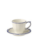 Чашка чайная с блюдцем 0,175л, 2шт. коллекции Filet Cobalt бренда Gien