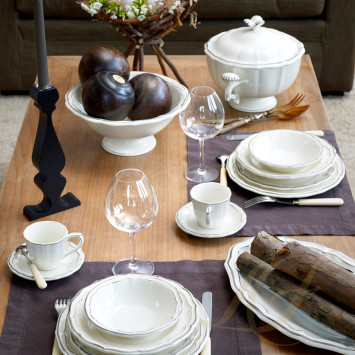 Чашка эспрессо с блюдцем 0,085л, 2шт. коллекции Filet Taupe бренда Gien