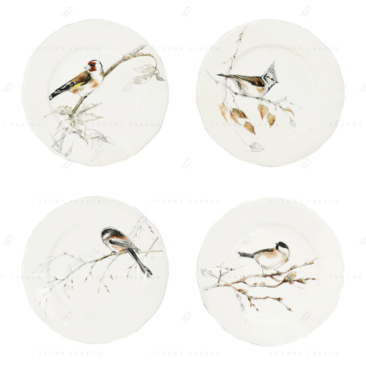Тарелка десертная 16,3см, 4шт. коллекции Les Oiseaux De La Foret бренда Gien
