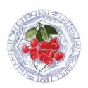 Тарелка закусочная 22см, 4шт. коллекции Oiseau Bleu Fruits бренда Gien