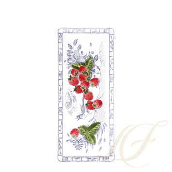 Блюдо для пирога 36х15,5см коллекции Oiseau Bleu Fruits бренда Gien