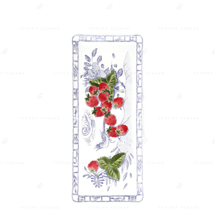 Блюдо для пирога 36х15,5см коллекции Oiseau Bleu Fruits бренда Gien