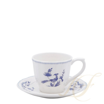 Чашка чайная с блюдцем 0,175л, 2шт. коллекции Paradis Bleu бренда Gien